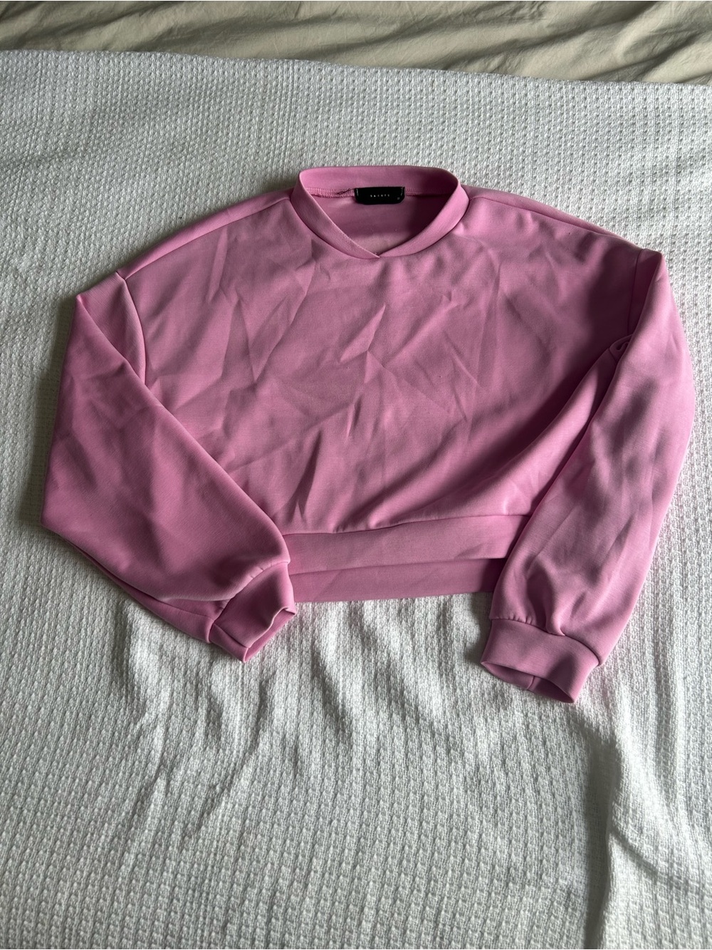 2 Saints Cropped Pink Crewneck Sweatshirt
